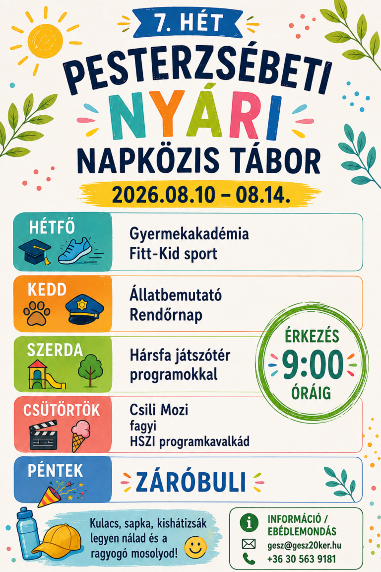 Pesterzsébeti Nyári Napközis Tábor