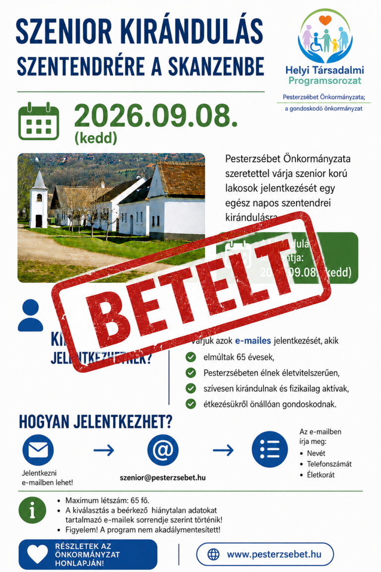 Szenior kirándulás - BETELT