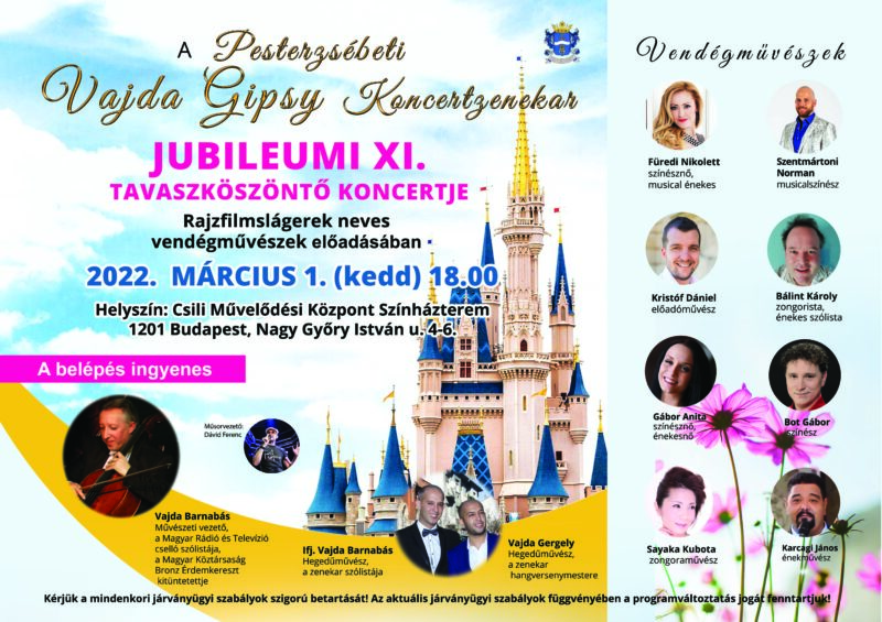 A Vajda Gipsy zenekar tavaszköszöntő koncertje a Csiliben